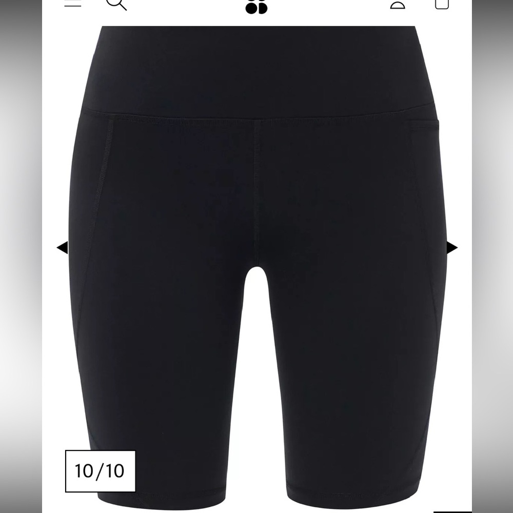 Sweaty Betty Power 9" Biker Shorts - Black xs never worn - Picture 8 of 11